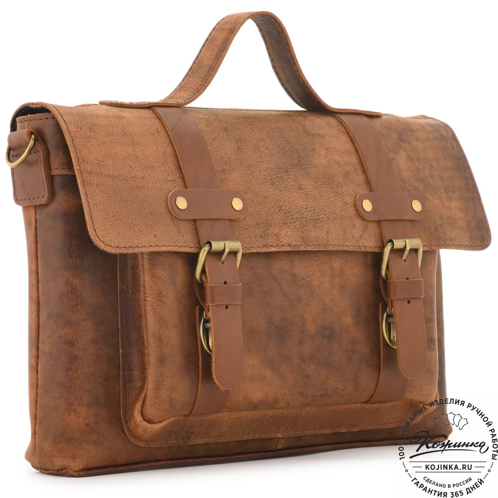 Кожаный портфель "Честер" (коричневый винтаж)